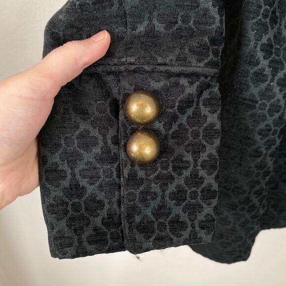 Anthropologie Black Patterned Jacket - Picture 6 of 8